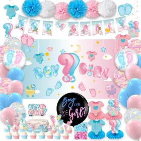 Pdgr2501 Homdaily Baby Gender Reveal Party Decorations Boy Or Girl K