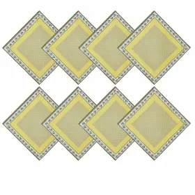 Home Bargains Plus 052501488511 Provence Olivier Yellow And Grey Olive Print Country French Fabric Napkins By Ho