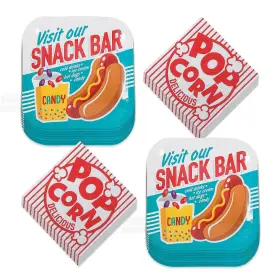 Home & Hoopla 785939992373 Movie Night Snack Bar Paper Dessert Plates And Popcorn Beverage Napkins Serv