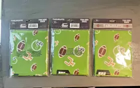 Hs1022026 Homesmart Set Of 3 Football Theme Tablecloths Table Covers Green 54 Inch X 108 Disposable New