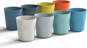 A8-8cnzs Homestockplus 8 Oz Wheat Straw Drinking Cups Set Of X Multicolour