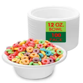 Homeygear 729940027259 White Plastic Soup Bowls Dinnerware Plates Microwavable Home Office Kitchen P