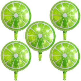 Horuius-093 Horuius 768057286456 Lemon Fruit Balloons Green Foil Mylar For Baby Shower Summer L
