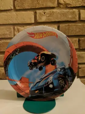 541551 Hot Wheels Party Plates 17cm 8pk - Wild Racer Supplies
