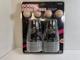 Hott Products 818631032884 Boobie Beer Pong Party Game Drinking Frat Funny