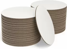 Houzzkingz Usa 850010839790 White Cake Boards Round 25 Pack 8 Inch Cardboard
