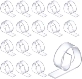 Hscc666 924601327189 Clear Plastic Tablecloth Clips - Picnic Table 24 Pack Cloth Cove