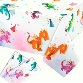 Hsg Us Llc 688946333309 2 Pack Dragan Dinosaur Tablecloth Table Rectangle Colored