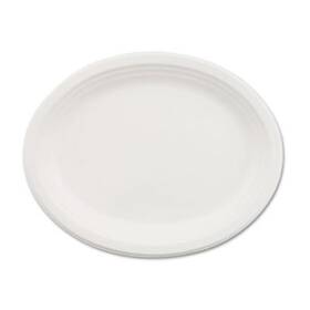 Huhtamaki 037700212570 Vesperct Paper Dinnerware Oval Platter 9.75x12.5 White 500ct