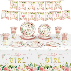 Huimdery 652569356663 170 Pcs Baby Shower Decorations For Girl Flora
