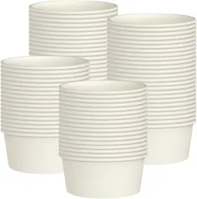 Hulless 744759066725 200 Pcs 8 Ounce Disposable Paper Ice Cream Cups And Dessert Bowls