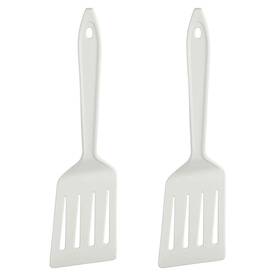 Hutzler 3717-2wh 11-inch Lopol Reinforced Nylon Slotted Spatula Turner 2-pack White