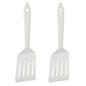 3717-2wh Hutzler 11-inch Lopol Reinforced Nylon Slotted Spatula Turner 2-pack White
