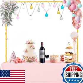 Hxxuyy B0d2y1fgwt Gold Over Table Rod Stand With Clamps 33-100 Inch Adj. Top Arch