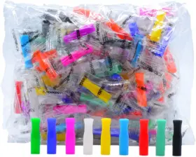 Hyg 744759514295 100pcs Straw Tips Reusable Silicone Straws For Metal Several Colors