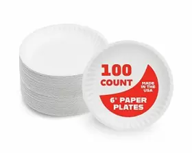 Hygloss 081187691069 Products Paper Plates - Uncoated White Plate Use For Foodware Event