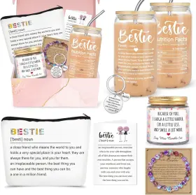 E353-besties Iaovueby Bestie Gifts Best Friend Birthday Gift For Middle Pink