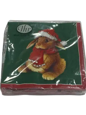 Ideal 686423312250 Ihr Home Range Cocktail Napkins Disposable 3-ply Christmas Party Napkin