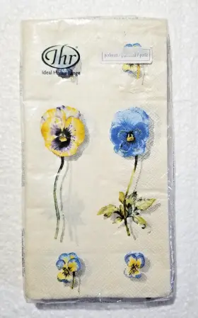Ideal Home Range Idr 011651088374 Guest Towels Pansy Talk Cream Paper 16 Count Pack Floral Design 3 Ply