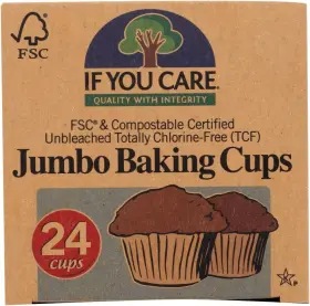 If You Care 770009250194 Jumbo Baking Cups Pack Of 2 Natural