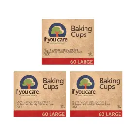 Khr-770b If You Care Unbleached Large Baking Cups 60 Ct 3 Pk Beige Natural