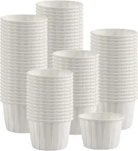 Ihomeset 746608609671 300 Pcs 1 Oz Paper Cups Disposable Souffle Cup For Ketchup Sacrament