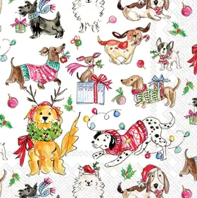 C059800 Ihr Ideal Home Range Holiday Pets Napkins Rosanne Beck - Disposable 3-ply Pap