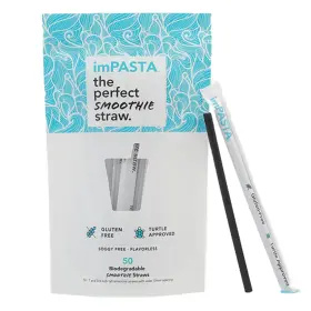 Impasta Straws 850009805324 Biodegradable Smoothie 7.75 Inch 50 Count Veganfriendly Glutenfree And Comp