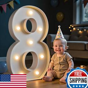 Imprsv B0bzl2xmdk 3ft Light Up Marquee Numbers For 8th Birthday Party Decorations