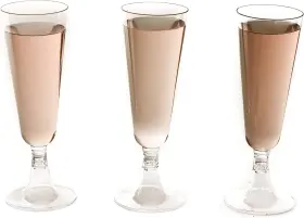 Inc 808222435750 8 Pack Plastic Champagne Flutes 5 Oz - Hard Disposable Clear G