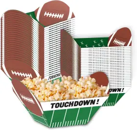 8541921496 Inc Football Paper Bowl Disposable Food Tray Sports Theme Birthday Party Baby Shower