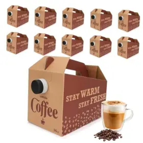 Inparalluv 796042673707 Pack Disposable Coffee Box Dispensers To Go Drink Containers Insulated 5