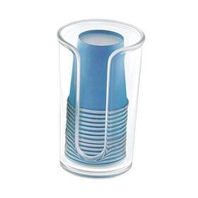 Interdesign 38640 Clarity Disposable Paper Cup Dispenser For Bathroom Countertops - Clear