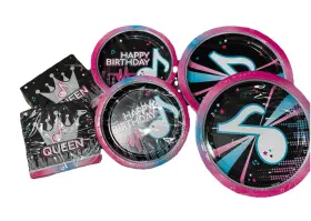 Internet Famous 192937242629 Famous/ Queen Plate Napkins Set Challenge Accepted Party Supplies 64