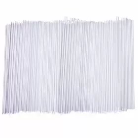 Ipoplor 850020988358 500 Pack Disposable Plastic Drinking Straws - 7.75 Inch High Clear