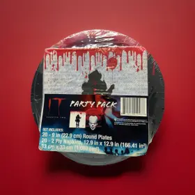 It 810019210488 Movie Pennywise Scary Clown Party Pack 20 Plates 9 Inch And Napkins