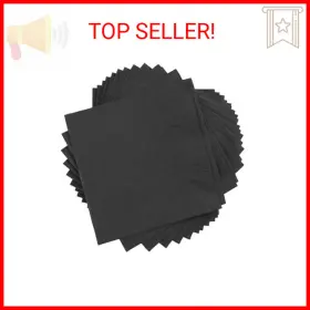 Jam Paper 632963043376 Small Beverage Napkins - 5 X Black 50/pack