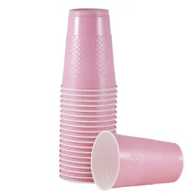Jam Paper 842497114361 Plastic Party Cups 16 Oz Baby Pink 20/pack