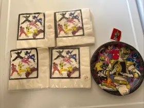 James River 073525044910 90s Vtg Mighty Morphin Htf Power Rangers Lot Sabans Paper Napkins New Old Stock
