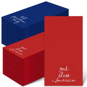Jar Thena Amcs J0728 4th Of July Guest Paper Napkins Red Blue Disposable 250th Anniversary Pa