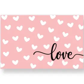 J9112 Jarthenaamcs 50 Pcs Valentines Day Paper Placemats Disposable Place Mat Pink Heart Decorativ