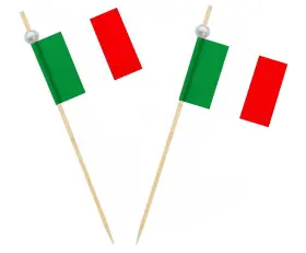 Javd 712110587226 Italy Flag Italian Toothpick Flags Small Mini Stick Cupcake Toppers Fla
