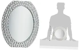 1330039 Jay Imports Chargeit By Framed Charger Large Decorative Mirror Glass Service Plate