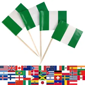 Jbcd 732688769442 100 Nigeria Toothpick Flags Mini Cupcake Topper For Parties