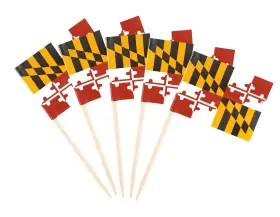 Jbcd 732694501760 Maryland Toothpick Flag Mini Small Cupcake Topper Flags 100 Pcs