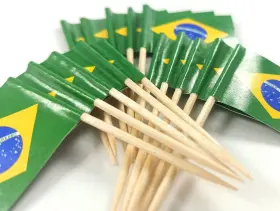 Jbcd 746362240738 100 Brazilian Toothpick Flags Mini Cupcake Toppers Cocktail Picks Party Decor