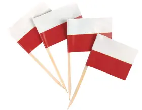 Jbcd 750139648061 200 Pcs Poland Toothpick Flag Polish Mini Small Cupcake Topper Flags Patriotic