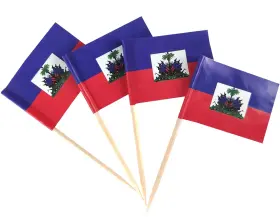 Jbcd 761325037170 Haiti Toothpick Flags Mini Haitian Cupcake Toppers Pack Of 200