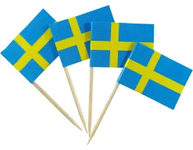 Jbcd 781509755911 200pcs Sweden Toothpick Flag Swedish Mini Small Cupcake Topper Decoration Flags