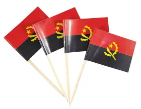 Jbcd-200 Jbcd 795063864446 200 Pcs Angola Toothpick Flag Angolan Mini Small Cupcake Topper Decoration
